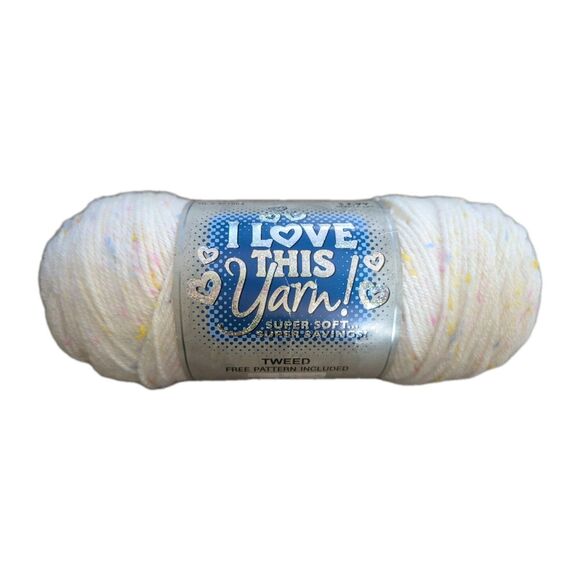 I Love This Yarn Pastels Tweed 1002 Skein 5oz 252 yds 2010 Hobby Lobby Acrylic - Picture 1 of 4